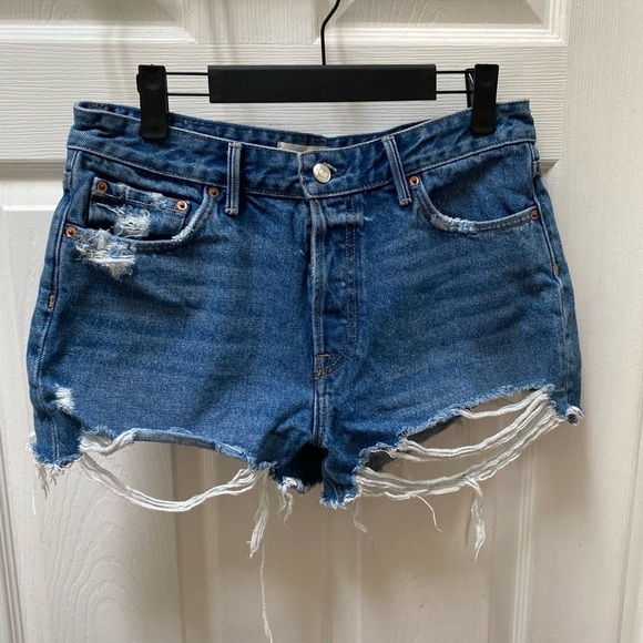 GRLFRND helena high rise cut off shorts jean blue Jean shorts 28 - Picture 2 of 10